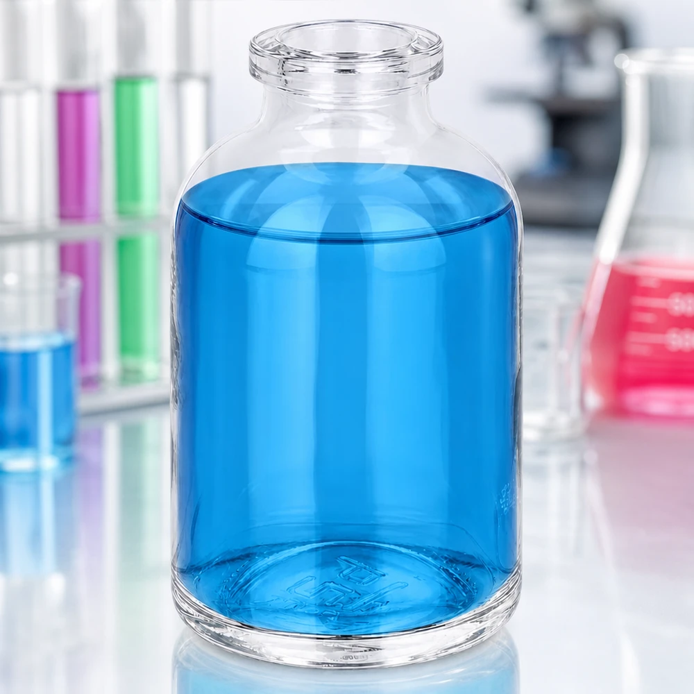 Injektiopullo kirkasta lasia 50ml Hochwertige 50ml Injektionsflasche Klarglas mit dickem Standboden für sichere Lagerung