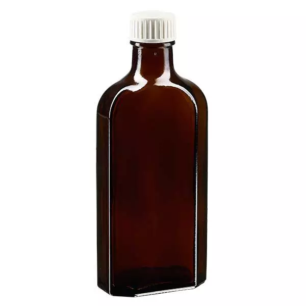 150 ml Meplatin ruskea kierrekorkki, jossa on PE-vaahtomuovi-insertti.