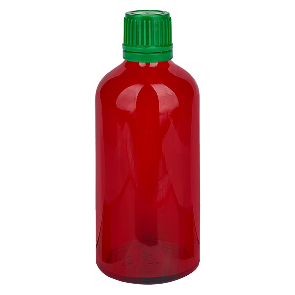 100ml pullo 11mm ruuvikorkki vihreä peukaloinnin estävä korkki RedLine UT18/100