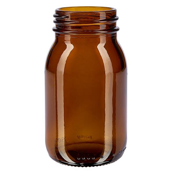 150ml leveäkaulainen pullo meripihkalasista