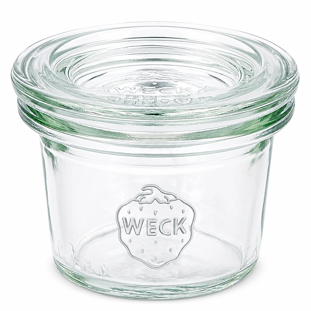 35ml WECK RR40 lasipullot läpinäkyvällä lasikannella hilloille ja säilykkeille.