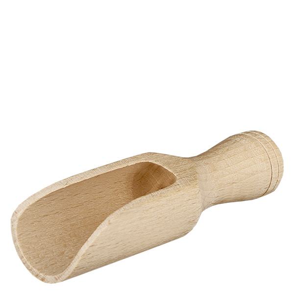 Puulapio koko S puoliympyrän muotoinen - 75mm pitkä. Pieni puinen kauha puolipyöreä 7,5 cm luonnollinen käsittelemätön mausteille yrtteille ja teelle pyökistä valmistettu puukauha