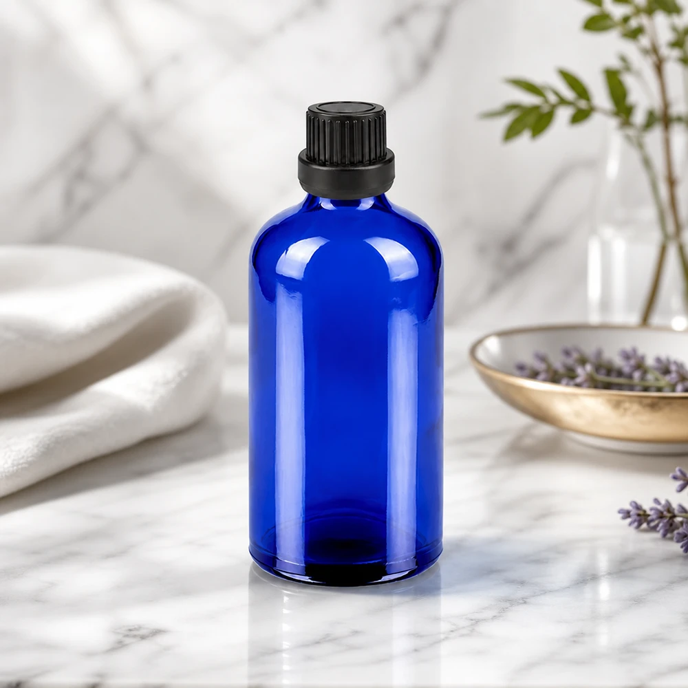 100ml tippapullo 2mm musta väärentämisen estävä sulkeminen BlueLine UT18/100