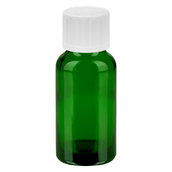 20ml pullo 11mm kierrekorkki valkoinen vakio lapsiturvallinen korkki GreenLine UT18/20 GreenLine UT18/20