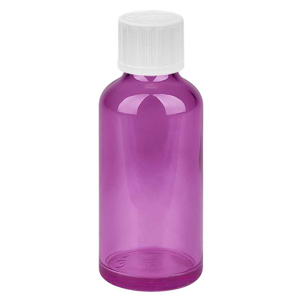 50ml tippapullo 1,2mm valkoinen Standard Child-resistant PurpleLine.UT18/50 lapsiturvallinen.
