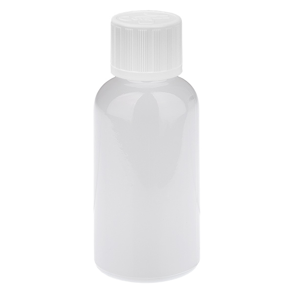 30 ml tiputuspullo 1,2 mm valkoinen vakiokorkki lapsiturvallinen WhiteLine UT18/30 30 ml tiputuspullo 1,2 mm valkoinen vakiokorkki lapsiturvallinen WhiteLine UT18/30