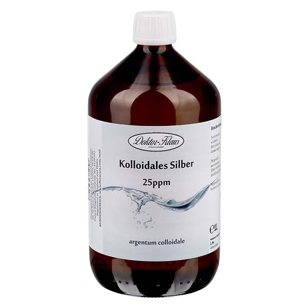 Kolloidinen hopea 25ppm 1000ml Doktor-Klaus Kolloidinen hopea 25ppm 1000ml Doktor-Klaus