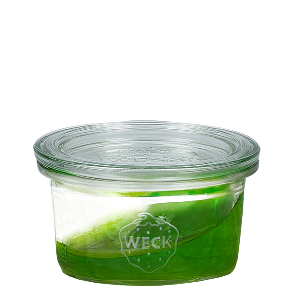 12 Weck 50 ml:n juomapullon setti, jossa on 12 lasikantta. 12 Weck 50 ml:n juomapullon setti, jossa on 12 lasikantta.