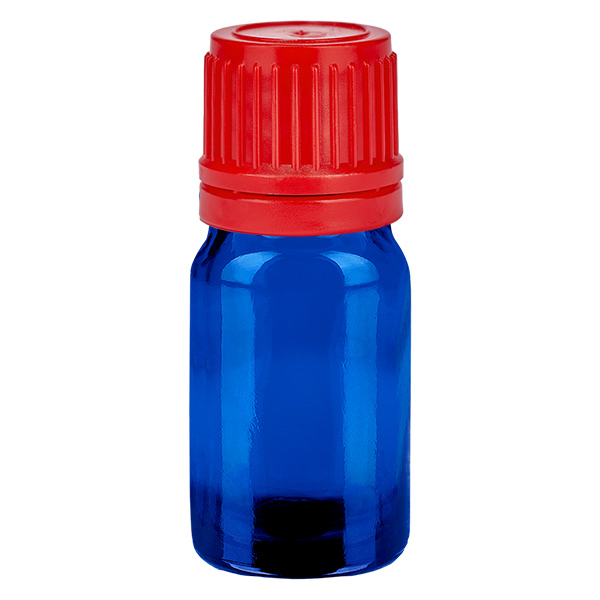 5ml pullo 11mm ruuvikorkki punainen väärentämisen estävä sulkeminen BlueLine UT18/5