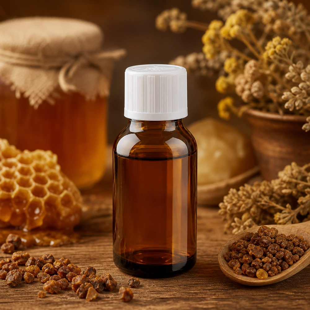 Apteekkipullo ruskea 15ml kierrekorkki valkoinen Lapsiturvallinen standardi Propolis-uute ruskeassa 15 ml:n apteekkipullossa, jossa on lapsiturvallinen valkoinen kierrekorkki