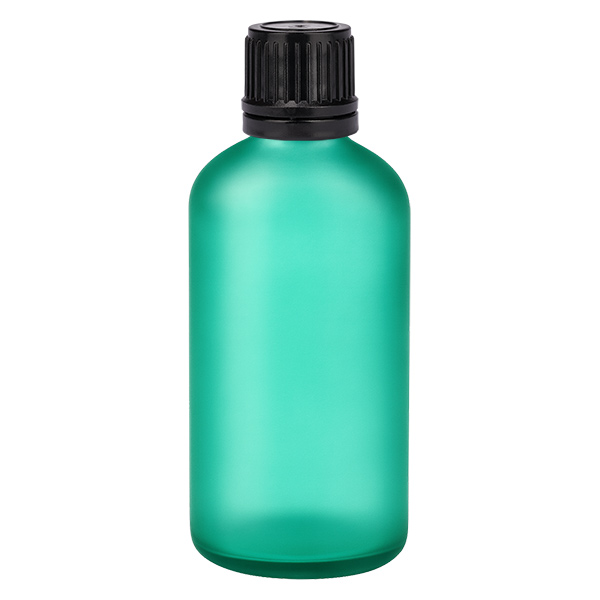 100ml Globul-pullo 3mm kaaderengas musta sinetöity sulkeminen GreenL. UT18/10