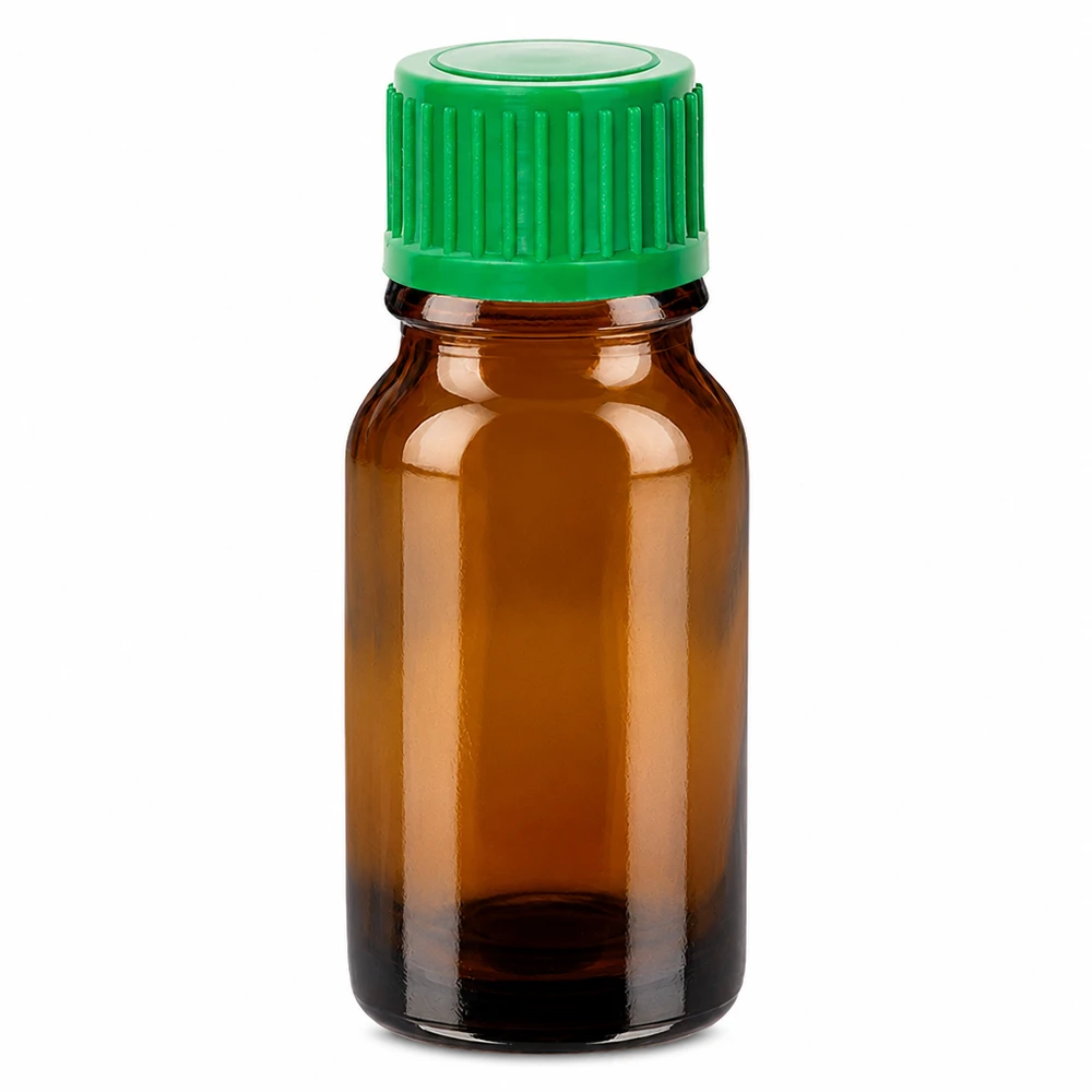 10ml tippapullo 0.8mm vihreä vakiokorkki BrownLine UT18/10 10ml tippapullo ruskea, vihreä korkki 0.8mm aukko tarkkaa annostelua varten.