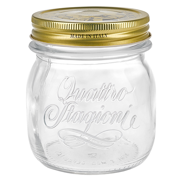 250ml pyöreä purkki "Quattro Stagioni" kannella varustettuna