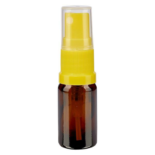 Apteekkipullo ruskea 5ml suihkupullo keltainen Apteekkipullo ruskea 5ml suihkupullo keltainen