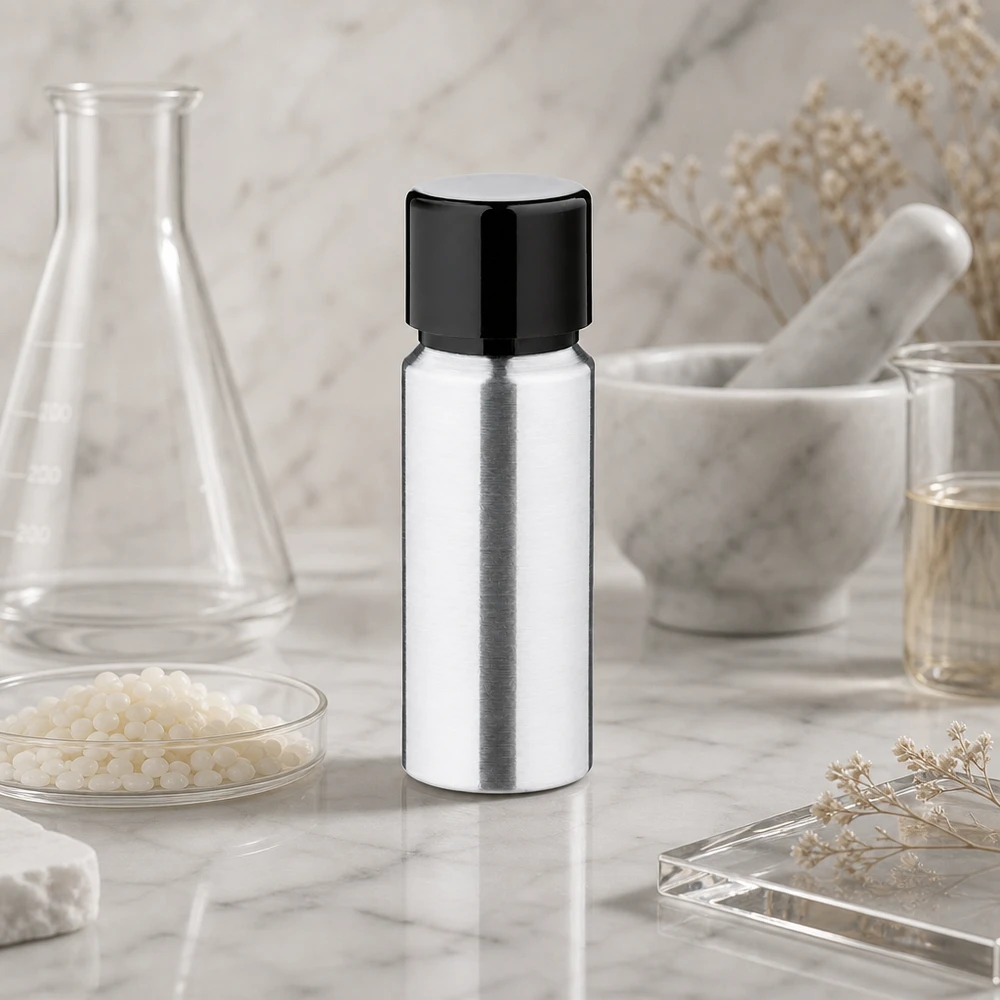 20ml kiillotettu alumiinipullo, jossa on kierrekorkki 20ml alumiinipullo mattapintaisella pinnalla ja kierrekorkilla, ihanteellinen hajuvesille ja seerumeille.