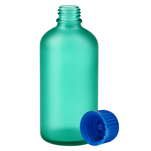 100ml pullo 11mm ruuvikorkki sininen Standard GreenLine UT18/100 100ml pullo 11mm ruuvikorkki sininen Standard GreenLine UT18/100
