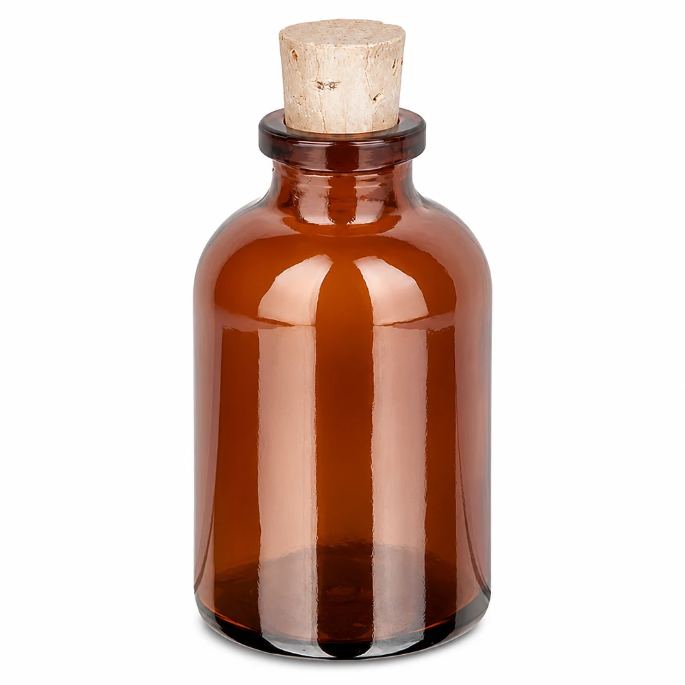 Apotheker Braunglasflasche 30ml mit Kork ideal für Laborflüssigkeiten