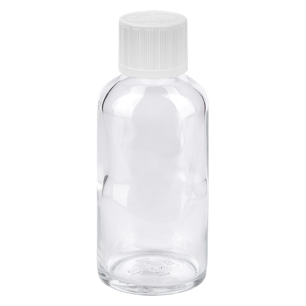 50ml pullo 11mm ruuvikorkki valkoinen vakio peukaloinninesto ClearLine UT18/50 ClearLine UT18/50 50ml pullo 11mm ruuvikorkki valkoinen vakio peukaloinninesto ClearLine UT18/50 ClearLine UT18/50
