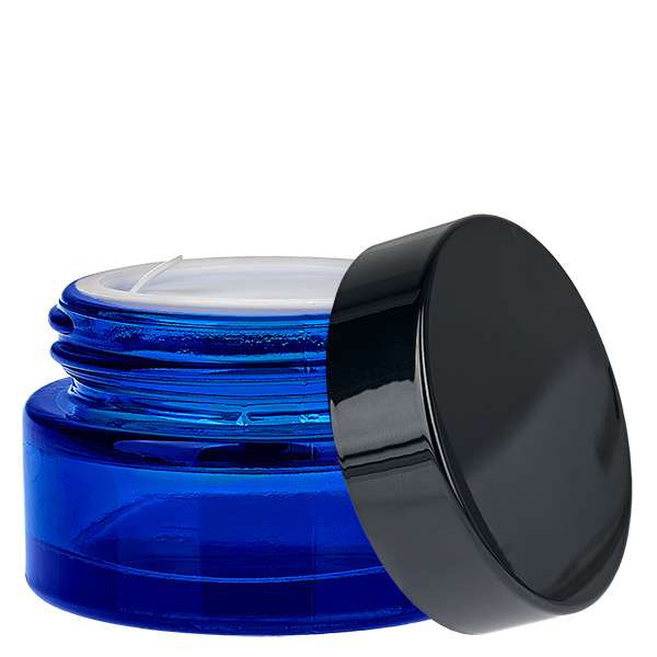 Lasipurkki 20ml sininen UNiTWIST-sisäkannella varustettuna Lasipurkki 20ml sininen UNiTWIST-sisäkannella varustettuna