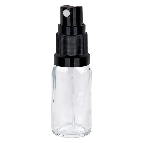 20ml suihkepullo musta vakiokorkki ClearLine UT18/20