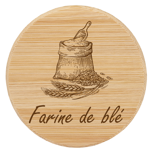 Couvercle en bois "farine de blé" pour WECK RR100 pour WECK RR100