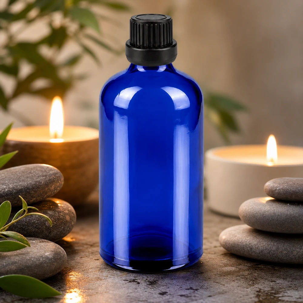 100ml tippapullo 2mm musta väärentämisen estävä sulkeminen BlueLine UT18/100