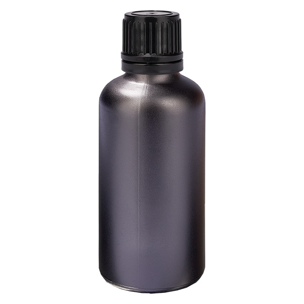50ml pallopullo 3mm kaaderengas musta sinetöity sulkeminen BlackL. UT18/50
