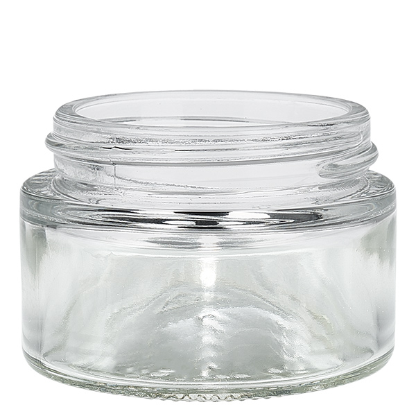 Lasipurkki 30ml kirkas, jossa UNiTWIST-insertti kansi. Lasipurkki 30ml kirkas, jossa UNiTWIST-insertti kansi.
