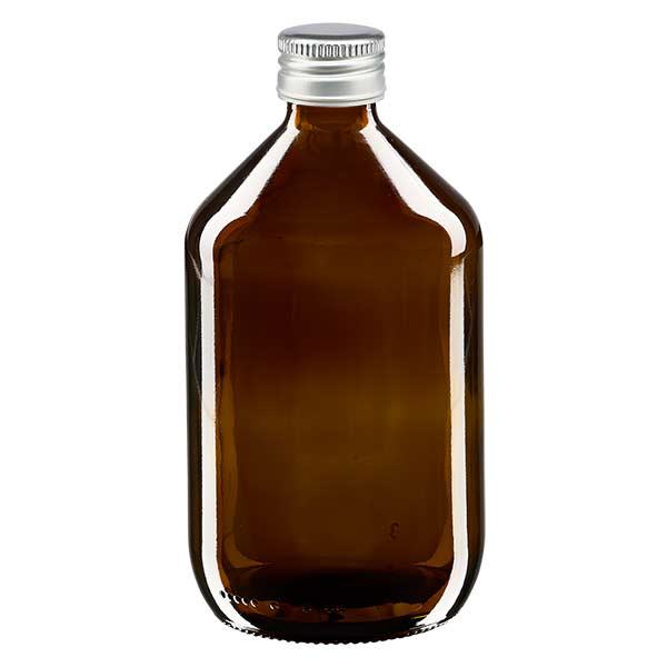 500ml lääkepullo ruskea, hopeisella alumiinikorkilla ApoGlas 500ml lääkepullo ruskea, hopeisella alumiinikorkilla ApoGlas