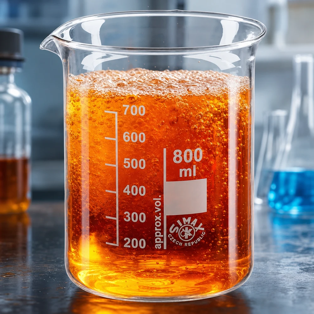 Vankka 800ml borosilikaattilasi, matala muotti monipuolisiin käyttökohteisiin laboratorioissa ja teollisuudessa.