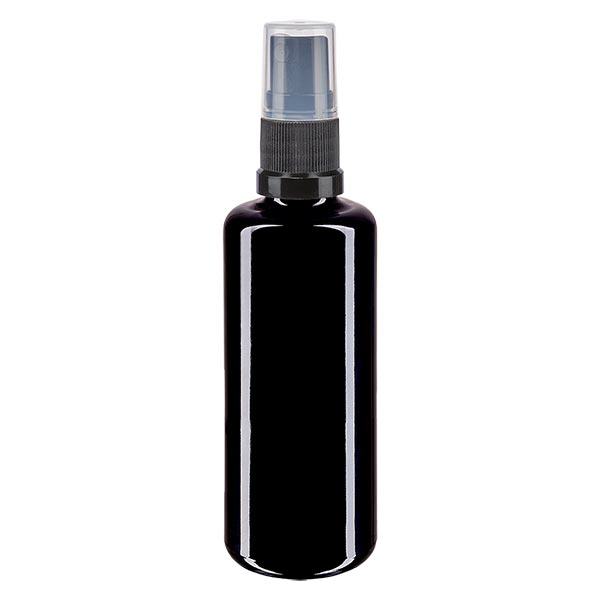 Apteekkipullo violetti 50ml suihkutuslisäosa musta Apteekkipullo violetti 50ml suihkutuslisäosa musta