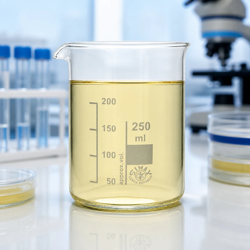 Läpinäkyvä 250 ml:n dekantterilasi, matala muoto ihanteellinen tarkkoihin mittauksiin laboratoriossa ja tutkimuksessa.