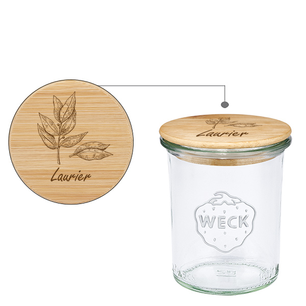 Puupäällyste "Laurier" avec WECK verre plongeant 160ml Puupäällyste "Laurier" avec WECK verre plongeant 160ml