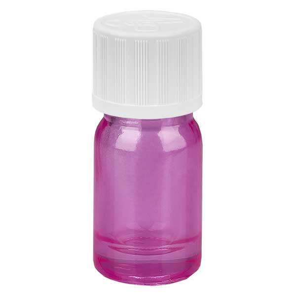 5ml tippapullo 1,2mm valkoinen vakio lapsiturvallinen PurpleLine. UT18/5