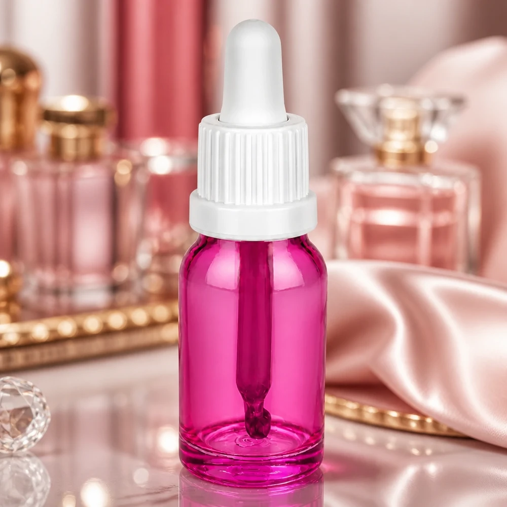 10ml pipettipullo valkoinen Originality ruuvikorkki PurpleLine UT18/10 PurpleLine UT18/10 Elegantti 10ml pipettipullo violetilla värillä eteerisille öljyille OV PurpleLine UT18/10