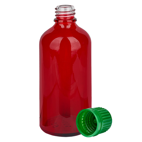 100ml pullo 11mm ruuvikorkki vihreä peukaloinnin estävä korkki RedLine UT18/100 100ml pullo 11mm ruuvikorkki vihreä peukaloinnin estävä korkki RedLine UT18/100