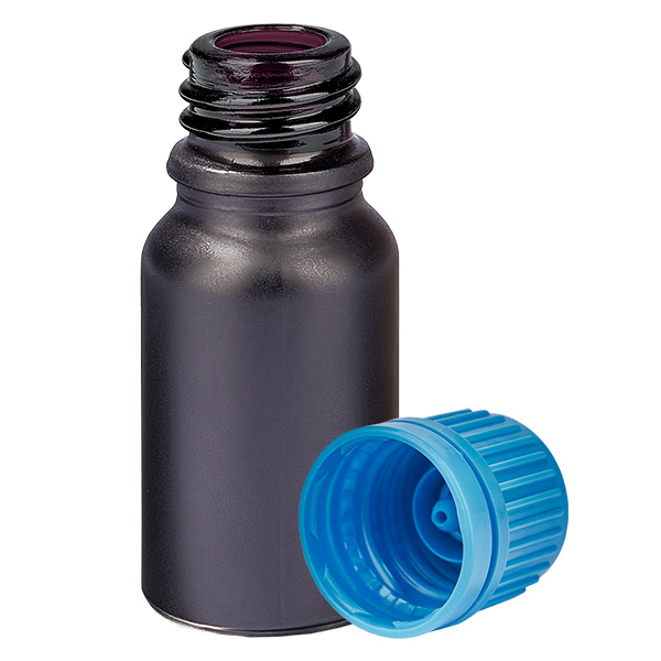 10ml pullo 11mm kierrekorkki sininen väärentämisen estävä korkki BlackLine UT18/10 10ml pullo 11mm kierrekorkki sininen väärentämisen estävä korkki BlackLine UT18/10