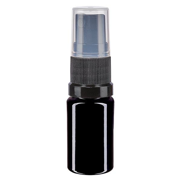 Apteekkipullo violetti 5ml suihkutuslisälaite musta. Apteekkipullo violetti 5ml suihkutuslisälaite musta.