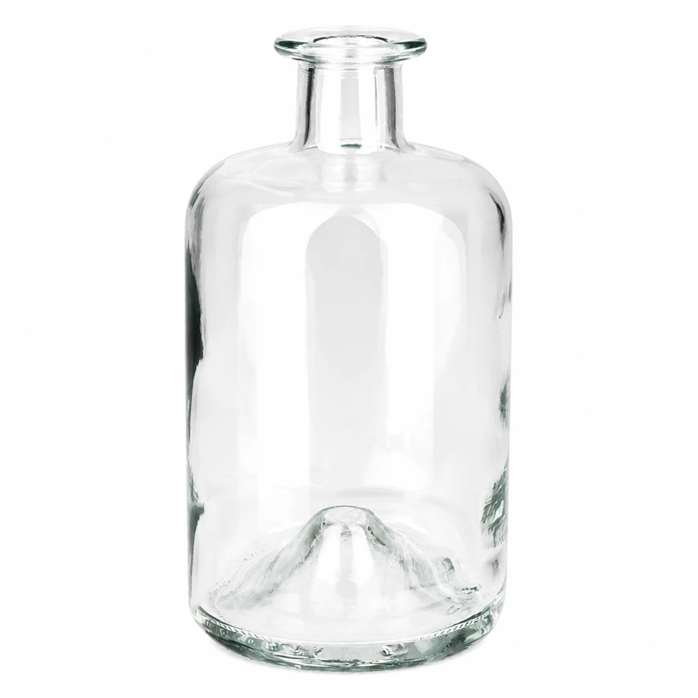 500ml lasipullo Sofia läpinäkyvä ilman korkkia UNiTWIST apteekkipullo tyhjä täytettäväksi