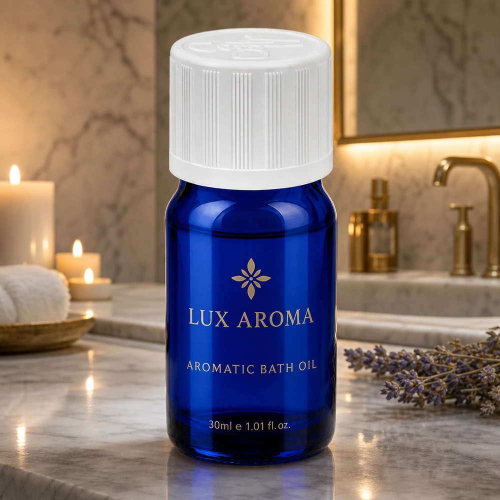 Aromaterapiapullo 5ml, jossa 11mm korkki eteerisille öljyille ja tuoksuville esansseille.
