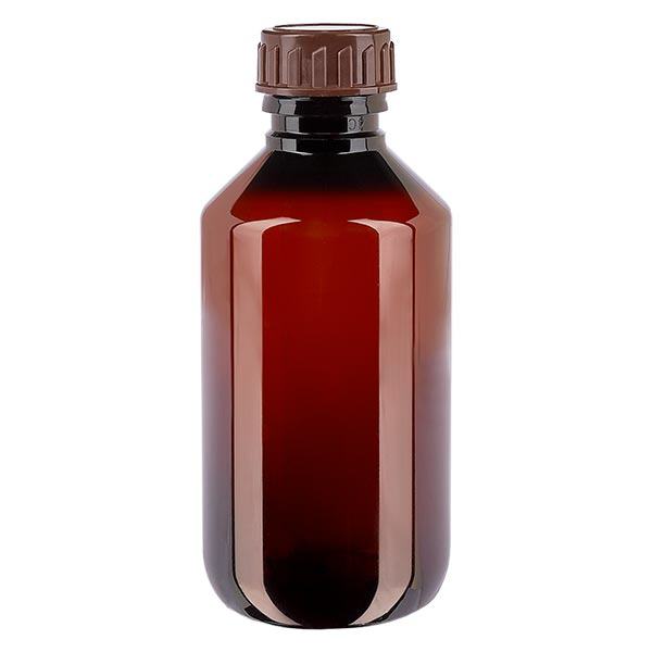 PET-pullo 200ml, jossa on ruskea korkki Standard PET-pullo 200ml, jossa on ruskea korkki Standard