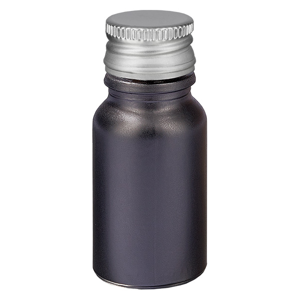 10ml pullo 11mm kierrekorkki alumiini-hopea standardi BlackL. UT18/10