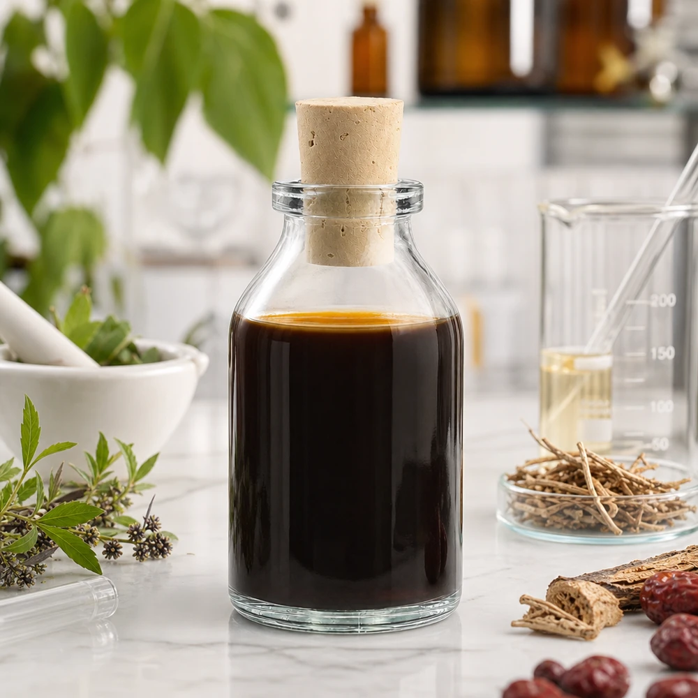 Kompakte Korkenflasche aus Klarglas 20ml für Kräutermedizin und Naturprodukte