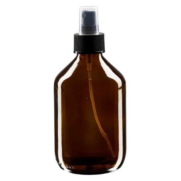 300ml lääkepullo ruskea, pumppusumuttimella musta ApoGlas 300ml lääkepullo ruskea, pumppusumuttimella musta ApoGlas