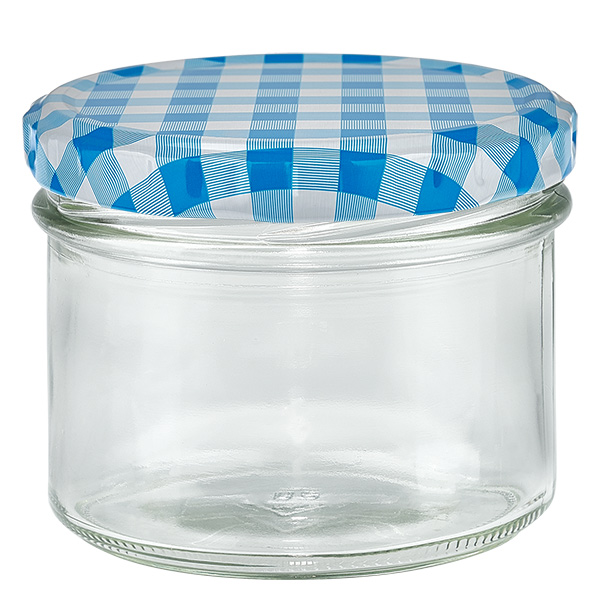 225ml juomalasit + BasicSeal-kansi sininen/valkoinen UNiTWIST