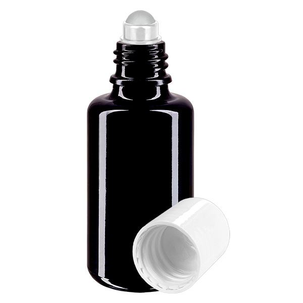 Apteekkipullo violetti 30ml roll-on korkki valkoinen Apteekkipullo violetti 30ml roll-on korkki valkoinen