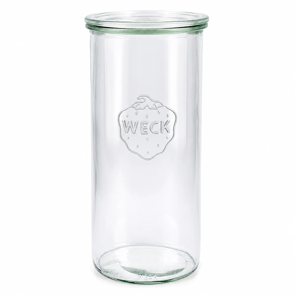 1500ml lasikannellinen tumppupurkki WECK RR100 WECK tumbling-purkki 1500ml lasikannella RR100 säilöntäpurkki läpinäkyvä tyhjä seisova tyhjä