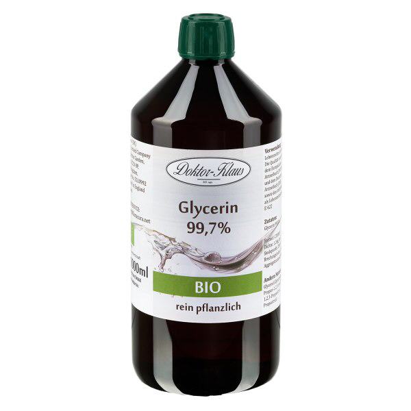 Glyseriini orgaaninen (99,7 %) 1000 ml Doktor-Klaus Glyseriini orgaaninen (99,7 %) 1000 ml Doktor-Klaus