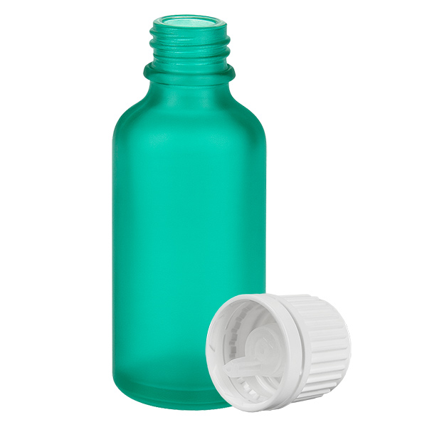 50ml tippapullo 0.7mm valkoinen tamper-evident korkki GreenLine UT18/50 GreenLine UT18/50