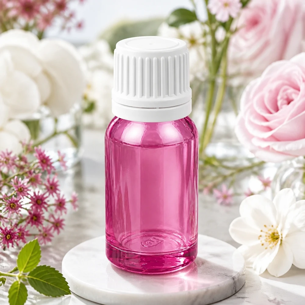 10ml tippapullo 0,7mm valkoinen Originality kierrekorkki PurpleLine UT18/10 PurpleLine UT18/10 Purppuranpunainen 10ml tippapullo valkoisella korkilla aromaterapiaan ja kosmetiikkaan PurpleLine UT18